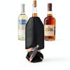 Wine Cooler Sleeve icepac Black Gel Chiller 15.5x21.5x3-6